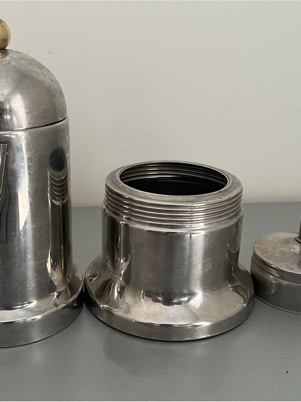 RARE/VTG VEV Vigano Kontessa StovetopEspresso Maker Moka Pot Italy Inox 8-10 Cup